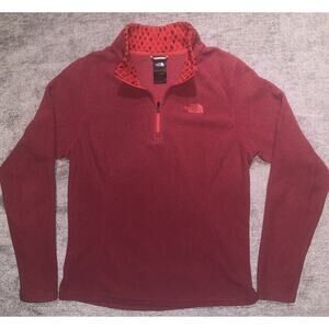 The North Face Fleece Pullover 1/4 Zip, Women's Medium , Coral Pink